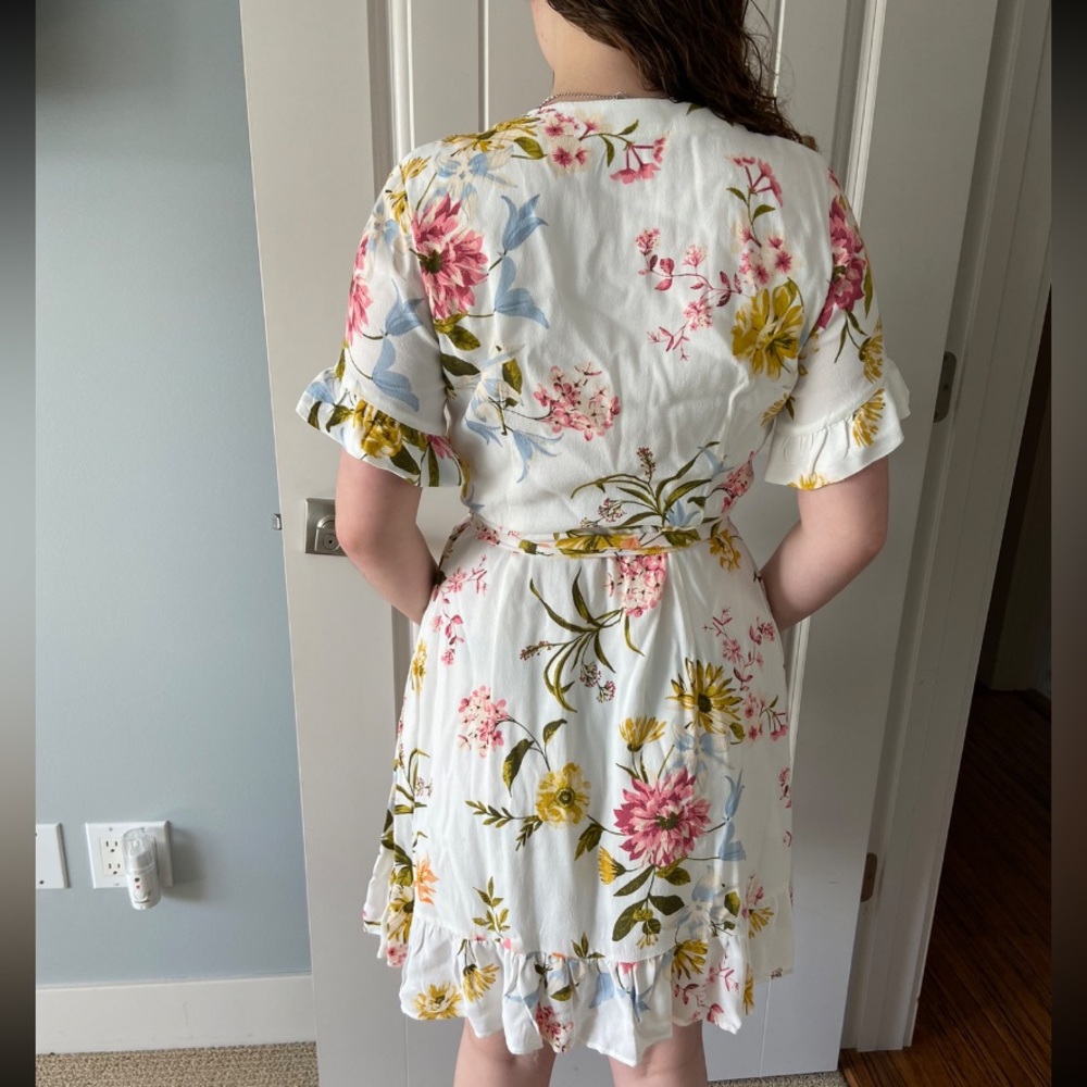 Ruffle wrap dress